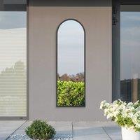 Arcus Arched Slim Indoor Outdoor Full Length Wall Mirror Black