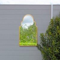 Arcus Crown Arched Indoor Outdoor Wall Mirror Black