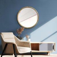 Naturalis Solid Oak Round Wall Mirror Brown