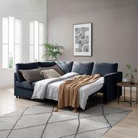 Miller Corner Double Sofa Bed, Chenille Navy Blue