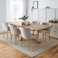 Xavi 6-8 Seater Rectangular Extendable Dining Table, Oak