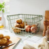 Wire Fruit Basket Sage