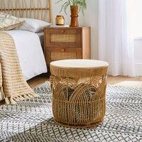 Faux Rattan Storage Basket with Lid