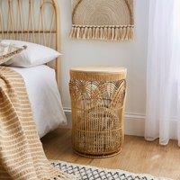 Faux Rattan Tall Storage Basket