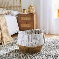 Block Colour Hand Knitted Storage Basket