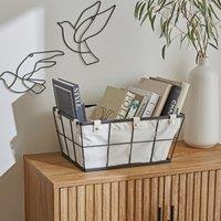 Colten Large White Wire Basket