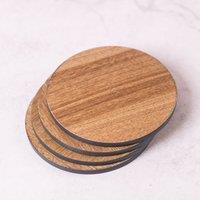 Maddox Pack of 4 Round Charcoal Coasters