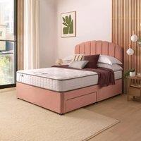 Silentnight Velvet Divan Bed with Melvin Headboard & 800 Pocket Sprung Mattress Dusty Pink