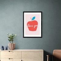 East End Prints Apple Love You Print by Francesca Iannaccone