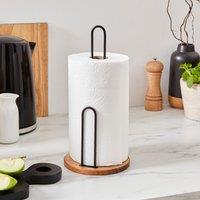 Acacia Black Kitchen Roll Holder