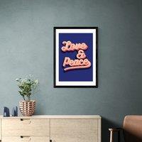 East End Prints LOVE AND PEACE Print by Show Me Mars
