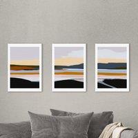 East End Prints Peaceful Calm of Evening Triptych Print Set by Ana Rut Bre