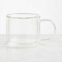 Double Wall Clear Glass Mug