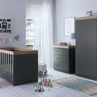 Little Acorns Burlington Cot Bed and 3 Drawer Chest Nursery Set