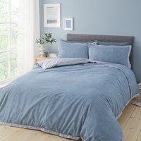 Catherine Lansfield Oslo Textured Trim Duvet Cover & Pillowcase Set