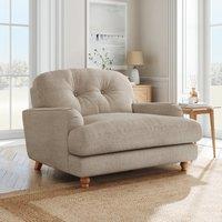 Martha Faux Linen Snuggle Chair