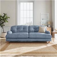 Martha Slub Faux Linen 4 Seater Sofa