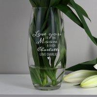 Personalised Love You To The Moon and Back Bullet Vase