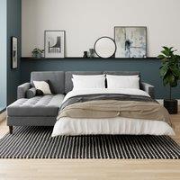 Zoe 4 Seater Corner Double Sofa Bed, Velvet