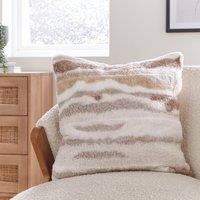 Abstract Fur Boucle Square Cushion