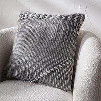 Set of 3 Sage and White Plait Square Scatter Cushions