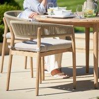 Denver Sage Green 4 Seater Garden Dining Set Brown