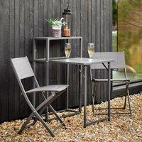 Barham Balcony Set Dark Grey