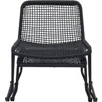 Lydden Lounge Chair with Footstool Black