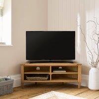 Churchgate Walcote Open Corner TV Unit for TVs up to 42, Oak