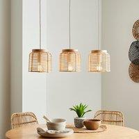 Emil Rattan 3 Light Diner Ceiling Light