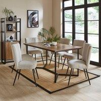 Brayden 4-6 Seater Rectangular Dining Table, Parquet Effect