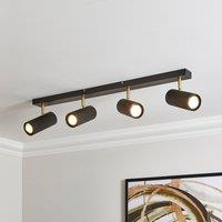 Georgi Industrial Ribbed 4 Light Adjustable Semi Flush Spotlight Bar