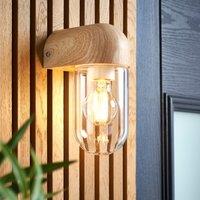 Wooden Outdoor Wall Light