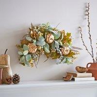 Artificial Gold Pumpkin Wall Garland