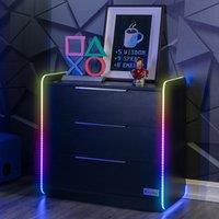 X Rocker Electra Chest of 3 Drawers with LED Lights