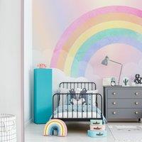 Watercolour Rainbow Wall Mural