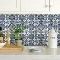 InHome Blue Self Adhesive Backsplash Tiles