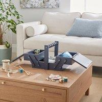 Pippin Cantilever Navy Sewing Box