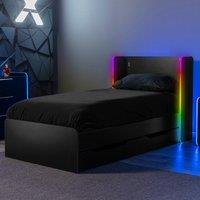 X Rocker Electra Gaming Bed Frame with Underbed Storage Drawers and LED Lights