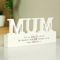 Personalised Wooden Mum Heart Ornament