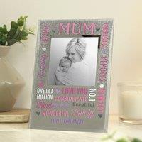 Personalised Mum Glitter Photo Frame