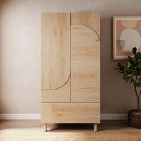 Aldo Double Wardrobe, Light Oak