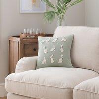 French Knot Hares Cushion