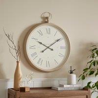 Cream Vintage Pocket Watch Indoor Outdoor Wall Clock