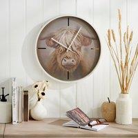 Highland Cow Wall Clock