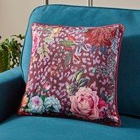 Leopard Floral Square Cushion Cover