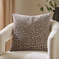 Greek Key Cut Square Cushion