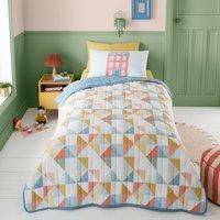 Patchwork Folk Bedspread Single