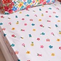 Toadstool Floral Bright Fitted Sheet