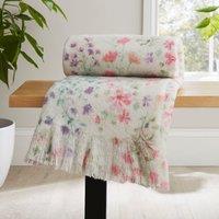 Watercoloured Floral Throw Blanket 130cm x 180cm